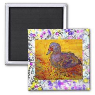 muscovy duck purple drip magnet