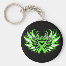 Muscular Dystrophy Awareness Heart Wings.png Keychain