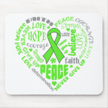 Muscular Dystrophy Awareness Heart Words Mousepads