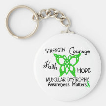 Muscular Dystrophy Celtic Butterfly 3 Keychains