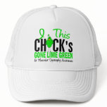 Muscular Dystrophy Chick Gone Lime Green hats