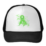 Muscular Dystrophy Floral Swirls Ribbon Trucker Hats
