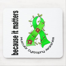 Muscular Dystrophy Flower Ribbon 3 Mouse Mat