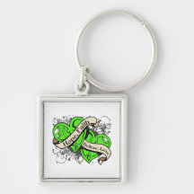 Muscular Dystrophy Hope Faith Dual Hearts Key Chains