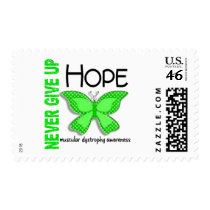 Muscular Dystrophy Never Give Up Hope Butterfly 4 Postage Stamps