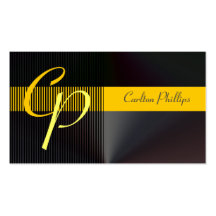Musculine + eye catching monogram business cards