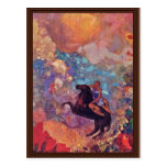 Muse On Pegasus By Redon Odilon (Best Quality) Postcard