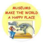 museums round sticker