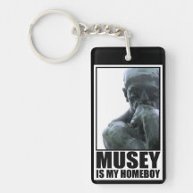 Musey is my Homeboy Rectangular Acrylic Keychains