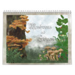 Mushroom and Flowers Wall Calendar