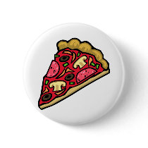 Mushroom and pepperoni pizza slice pin
