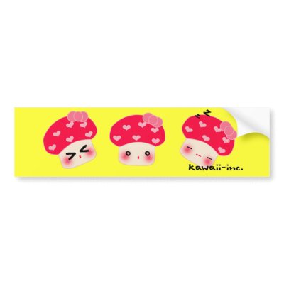 Mushroom bumper sticker! by kawaii