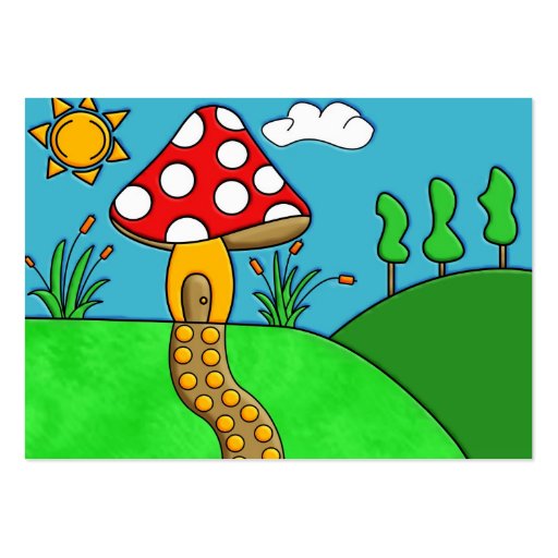 mushroom business card templates (front side)