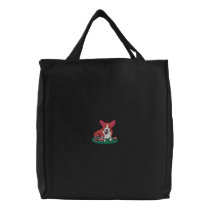 Mushroom Corgi Embroidered Bags