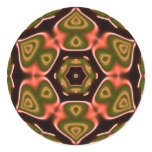 Mushroom Drops Geometry Sticker