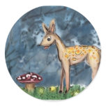 mushroom eating baby deer stickers