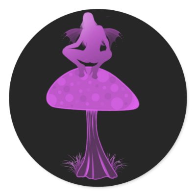 Mushroom Fae Round Stickers by sassysizzle