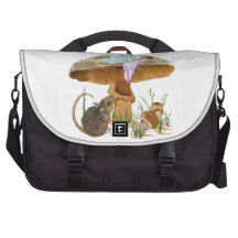 Mushroom Fairy & Mouse Computer Bag