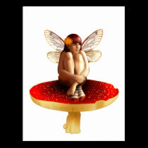 Mushroom fairy postcards
