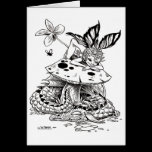 mushroom farie and sleeping dragon tshirt greeting card