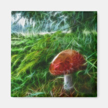 Mushroom Fractal Forest Magnet