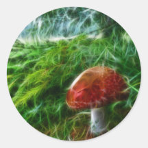 Mushroom Fractal Forest Stickers