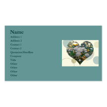 Mushroom Garden Heart Business Card