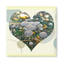Mushroom Garden Heart Magnet by CarolsCamera Mushroom Garden Heart Magnet