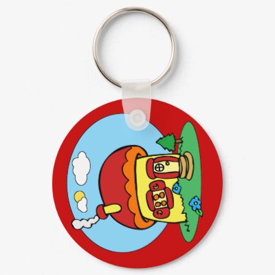 Mushroom House Key Chains by Kids_Ink