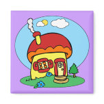 Mushroom House Magnet