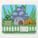 Mushroom House Mousepad by screwballgraphics Mushroom House Mousepad