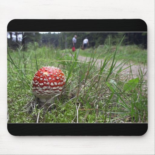 Mushroom In The Grass Mouse Pad