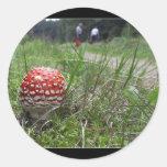 Mushroom In The Grass Sticker