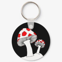 Mushroom Keychain by MidnightAkita Mushroom Keychain