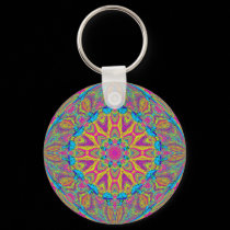 Mushroom Mandala keychains