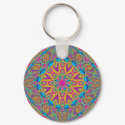 Mushroom Mandala keychains by hadleymonster Mushroom Mandala keychains