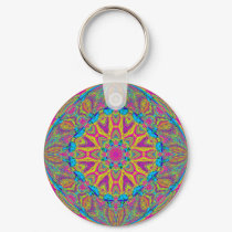 Mushroom Mandala keychains by hadleymonster Mushroom Mandala keychains