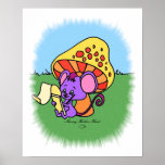 Mushroom Mouse Print