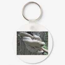 mushroom on a tree keychains