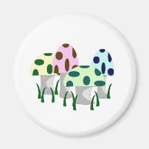 Mushroom Patch Fridge Magnets