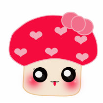 Mushroom Red Heart photo sculptures
