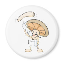 Mushroom Shirts - Mushroom Chef Baker Dough Fridge Magnets
