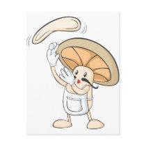 Mushroom Shirts - Mushroom Chef Baker Dough Post Cards