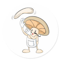 Mushroom Shirts - Mushroom Chef Baker Dough Sticker