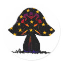 mushroom stars stickers