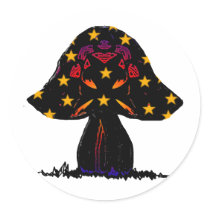 mushroom stars stickers