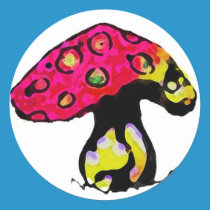 mushroom stickers by lissame73 mushroom stickers