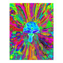 Mushroom Tye Dye Neon posters