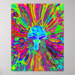 Mushroom Tye Dye Neon Print