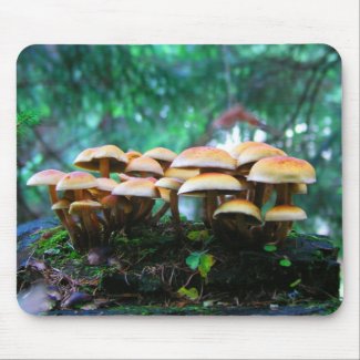 mushroom village mousepad